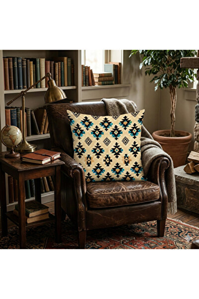 Piloji Modern Home Accessory 43X43 Square Pillow – Ethnic Bohemian Patterned ...