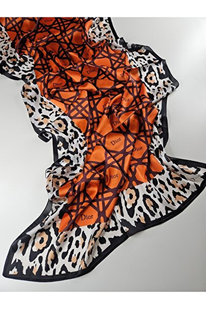 Shiva Scarfs imprimeu leopard Voal mătase Accesorii șal Eșarfă Eșarfe de măta...