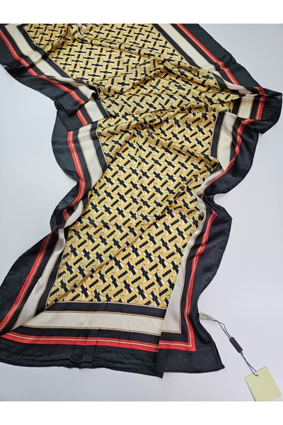 Shiva Scarfs Vual Silk Shawl Letter Pattern Accessory Foulard Silk Scarfs Sha...