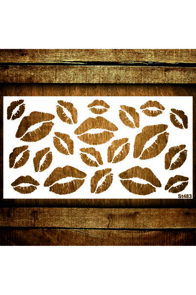 STENCİLTASARIM Cakes Stencil St483 Dudak ,Pasta, Kurabiye, Kek Süsleme Şablon...