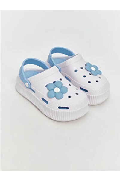 LC Waikiki Modanova Sezon White Flower Printed Women's Beach Sandals I