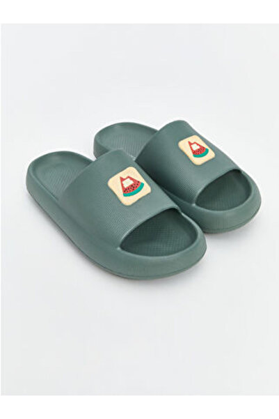 LC Waikiki Modanova Sezon Green Single Strap Printed Women's Slipper