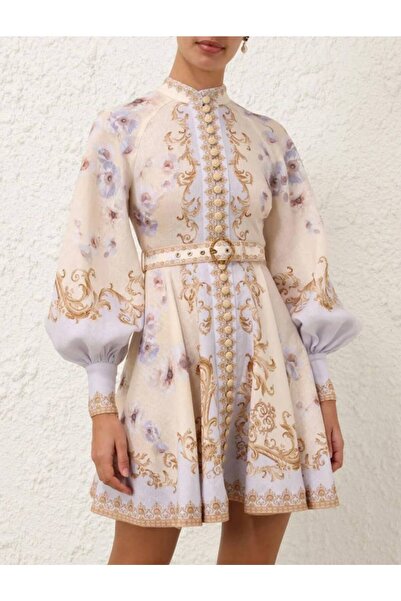 WellWay in Rochie din material textil model Zimmerman cu detalii cu nasturi -...