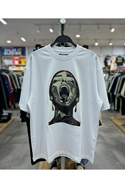 playwear Μπλουζάκι με στάμπα και σχέδιο τατουάζ, 100% βαμβάκι, κανονική εφαρμ...