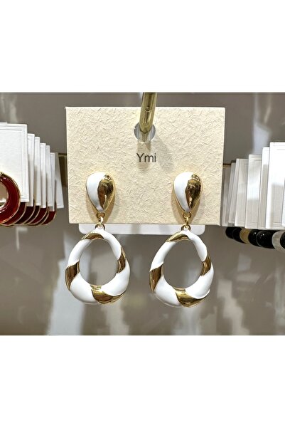 GLOW ACCESSORIES BAE Stainless Steel Vip Zra Model Gold Striped Dangle Hoop E...