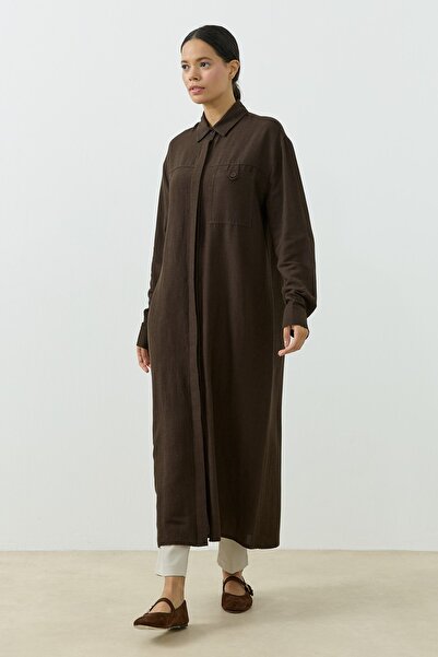 QANU Aura Gömlek Kahverengi