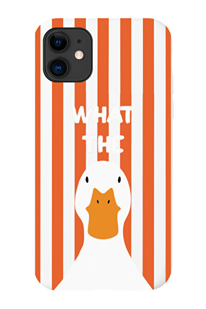 shoptocase iPhone 11 Compatible What the Duck Patterned Microfiber Inside, Tp...