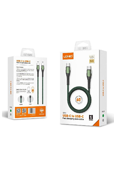 LDNIO كابل شحن من النوع C إلى النوع C بطول 1 متر - LC101
