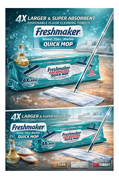 Riolio مناديل تنظيف الأرضيات من ريولو - 50 منديلًا | مقاس كبير جدًا 4XL