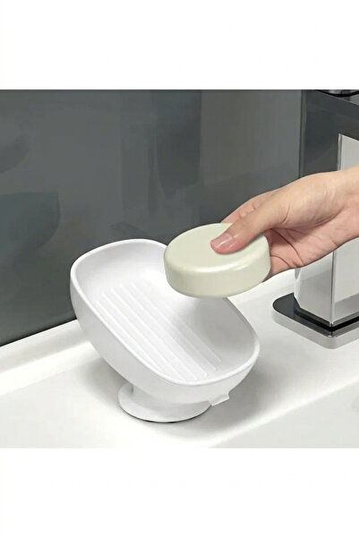 RED KİTCHEN Vakumlu ve Kanallı Dekonstrüktif Beyaz Sabunluk – Pratik Drenajlı...