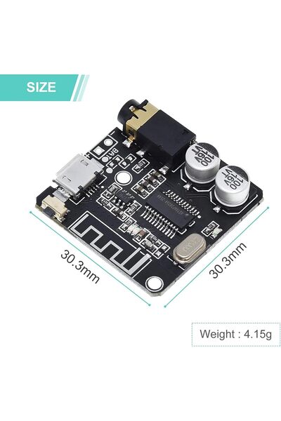 Ruizhi 2pcs Bluetooth Audio Receiver Board for MP3 Bluetooth Decoder 3.7-5V B...