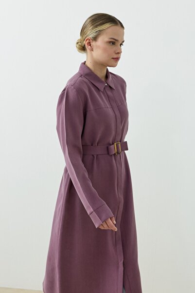 QANU Tokalı Elite Gömlek Mürdüm