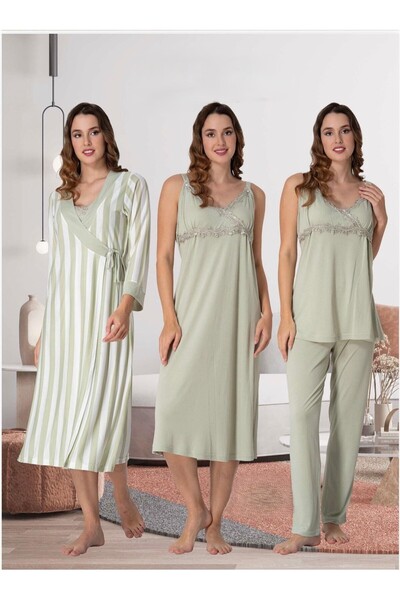 Lohusa Homewear Set de pijamale pentru femei, cu bretele cu detaliu în linie ...