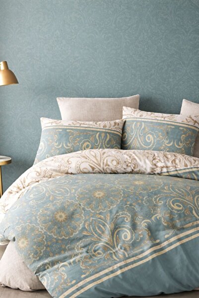 NİĞTEX Battal Size Bed Sheet with Elastic Duvet Cover Set