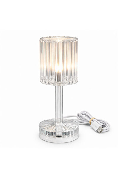 s-Eye S-Eye LED touch table lamp, Sheer crystal design, warm light, USB power...