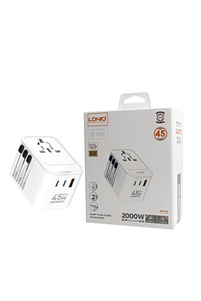 LDNIO Universal Travel Adapter AW1005 – 2000W Power / 45W Fast Charging