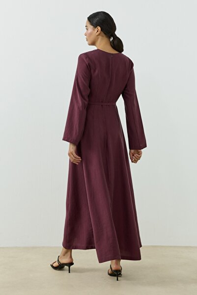 QANU Seranova Elbise Mürdüm