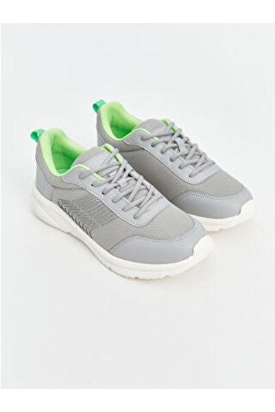 LC Waikiki Modanova Sezon Gray Lace-Up Printed Men's Sports Shoes