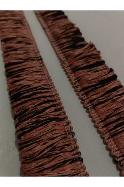 ULUPAMİR شريط شرابة لحافة الوسادة باللون الأسود الفوشيا وسادة بطول 1 متر