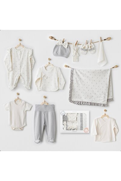 andywawa Li̇mi̇ Baby Girl Organic Romper with Booties 10 Pieces Hospital Disc...