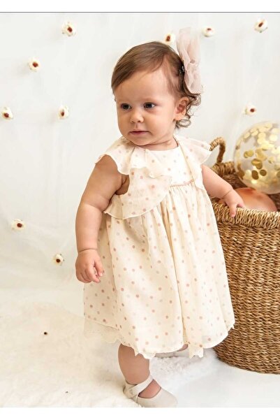 Cumino Chiffon Baby Girl Dress, Pack of Polka Dot