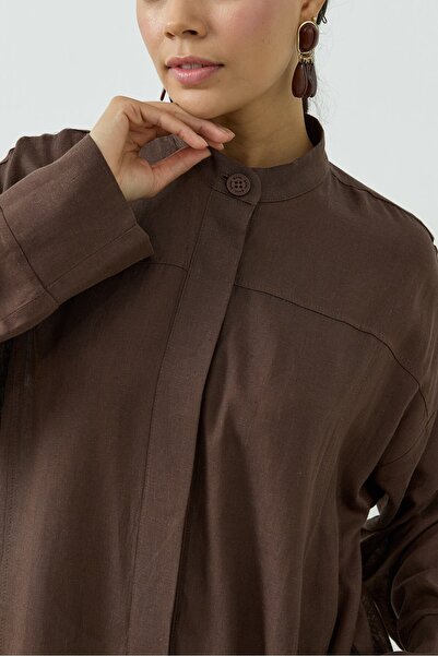 QANU Bengi Gömlek Kahverengi