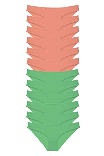 Mestore 12 Pieces Eco Set Lycra Women's Slip Pants Powder Green