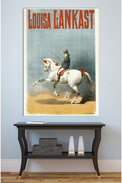 Mushen Studio Pictură portret cu circ de cai de Louisa Lankankast - Poster de...