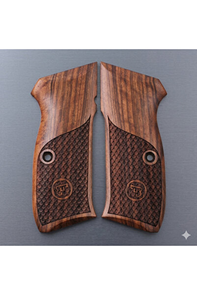 BELMARGRİPS Cz 75B, 75BD, 85 KADET SHADOW1 Ceviz Ağacı Lazer Logo