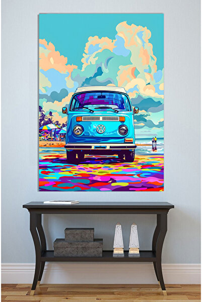 Mushen Studio Volkswagen T2 Kombi Πίνακας με θέα στην παραλία - Ρετρό VW Van ...