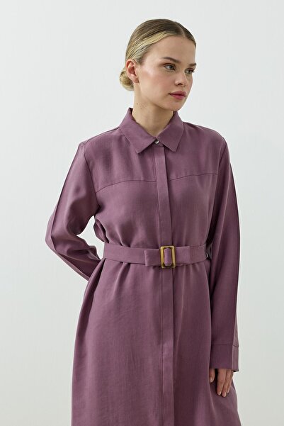 QANU Tokalı Elite Gömlek Mürdüm