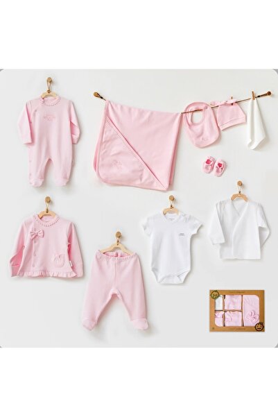 andywawa Li̇mi̇ Baby Girl Organic 10-Piece Hospital Discharge Set