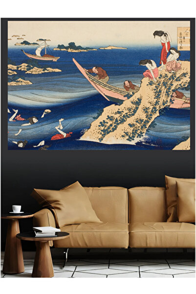 Mushen Studio Japanska Ukiyo-e slika na platnu: Ribarke u moru, velika veliči...