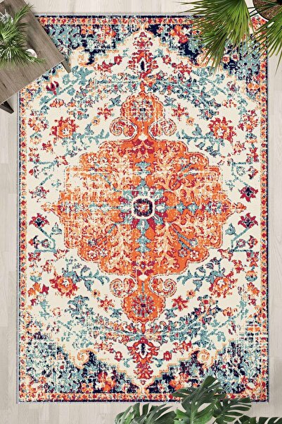 BabiesKo Kiremit Trend Halı - Modern Tasarım, Kaymaz Taban ve İnce Hav