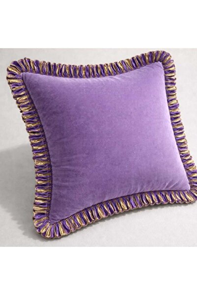 ULUPAMİR Purple Gold Color Cushion Pillow Edges Fringed Tassel Ribbon 1 Meter