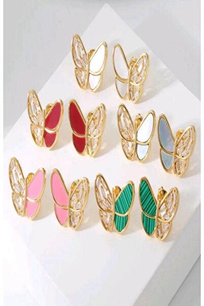 FUFOLUS Colorful butterfly wing earrings