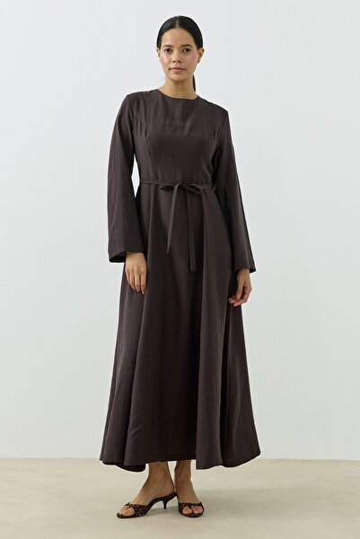QANU Seranova Elbise Kahverengi