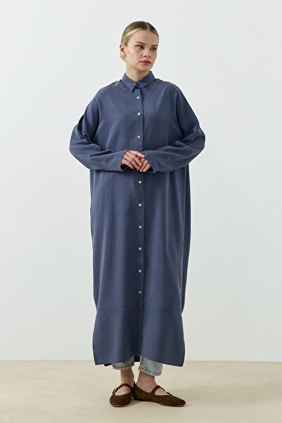 QANU Oversize Gömlek Lacivert