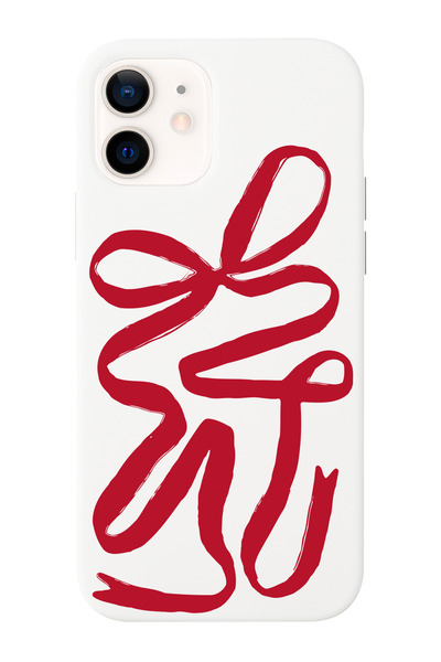 shoptocase Gift Ribbon Patterned Compatible with iPhone 12/12Pro, Microfiber ...