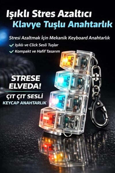 Illuminated Keyboard Keychain illuminated Keyboard Stress Relief Sounding Keyboard Keypad Keychain Toy