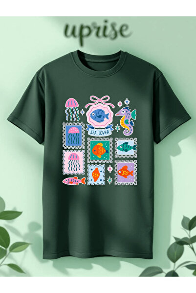 Vordevia Sea Lover Printed Cotton Lu Oversized T-Shirt