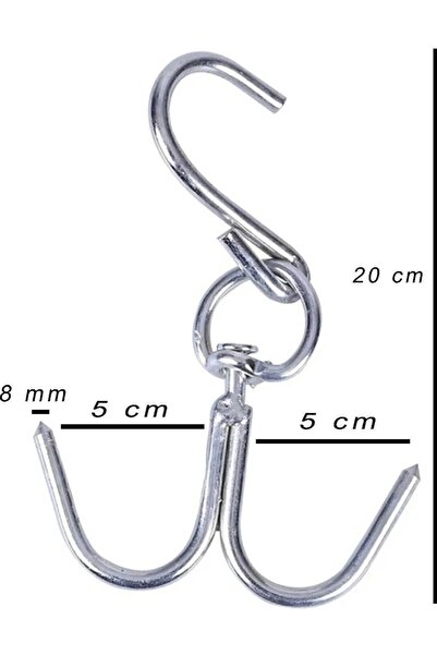 Toptancı Amca Kasap Et Kancası Kurban Asma Kancası Dönerli Çift Taraflı 8 mm ...