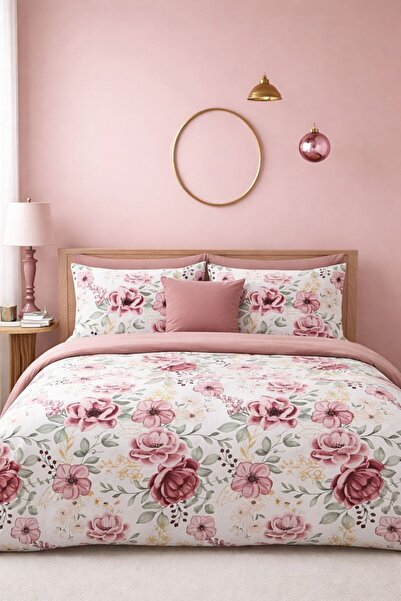 NURLATEX Battal Size Bed Sheet with Elastic Duvet Cover Set