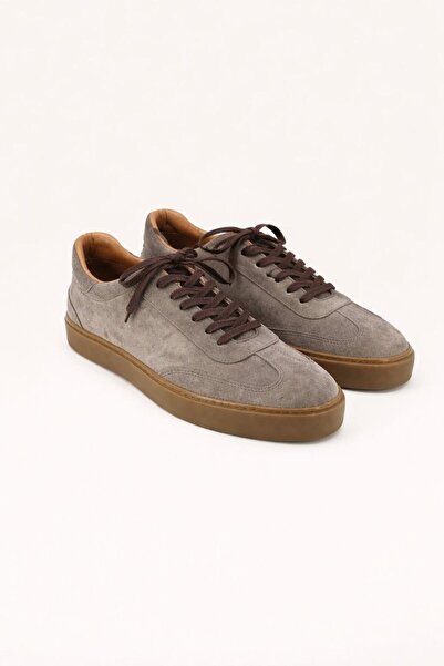 VARNAS Bruno Erkek Hakiki Deri Süet Sneaker - Vizon Günlük Casual Ayakkabı