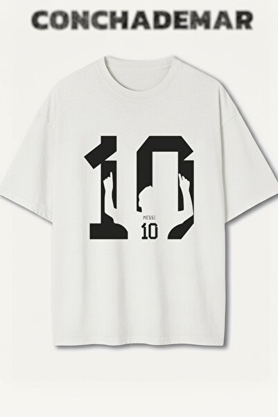 Vordevia Messi Printed Premium Oversized Cotton Lu T-Shirt