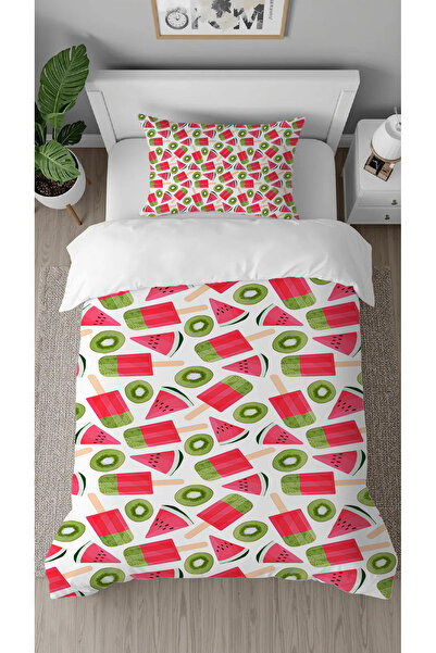 GREENDECOR Ice Cream Watermelon Sweet Candy Patterned Digital Print Pieces De...