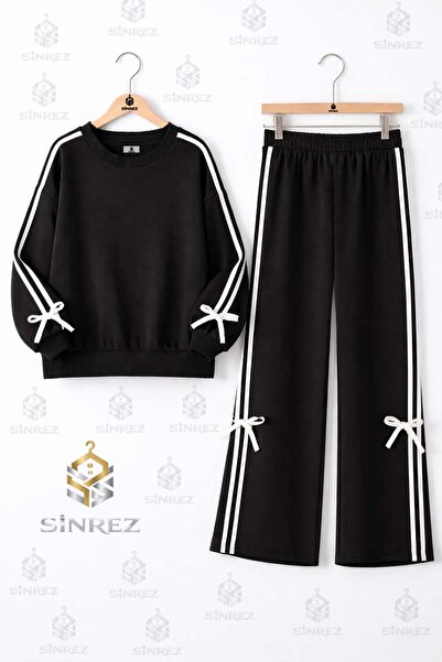 SİNREZ Zero Collar Girls' Bow Detail Trained Esorfman Suit