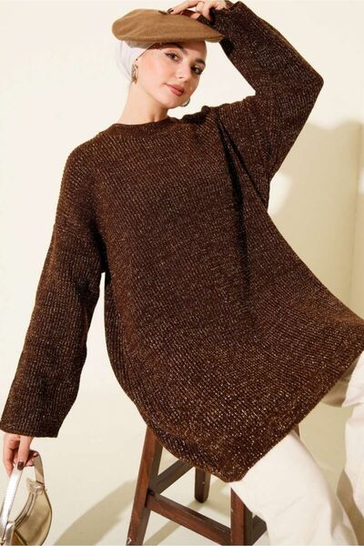 HELNORA RAHAT KALIP SİMLİ TRİKO KAZAK TUNİK