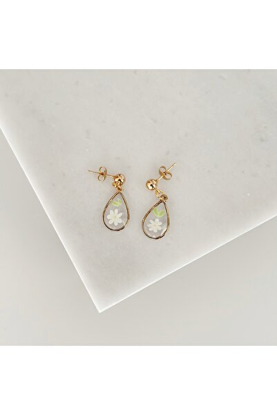 Vesce Atelier Flower Figure Resin Dangle Handmade Earrings