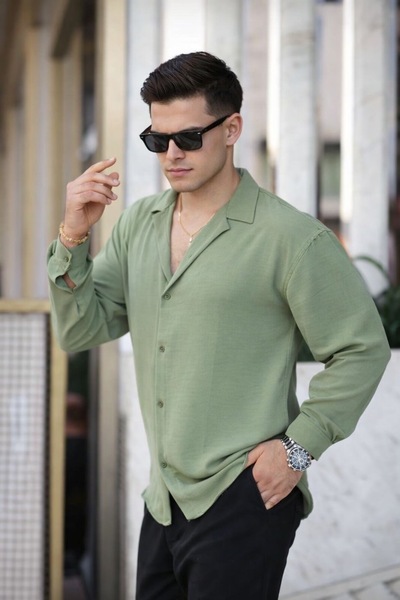 Stylo Men قميص رجالي كبير الحجم من قماش إيروبين